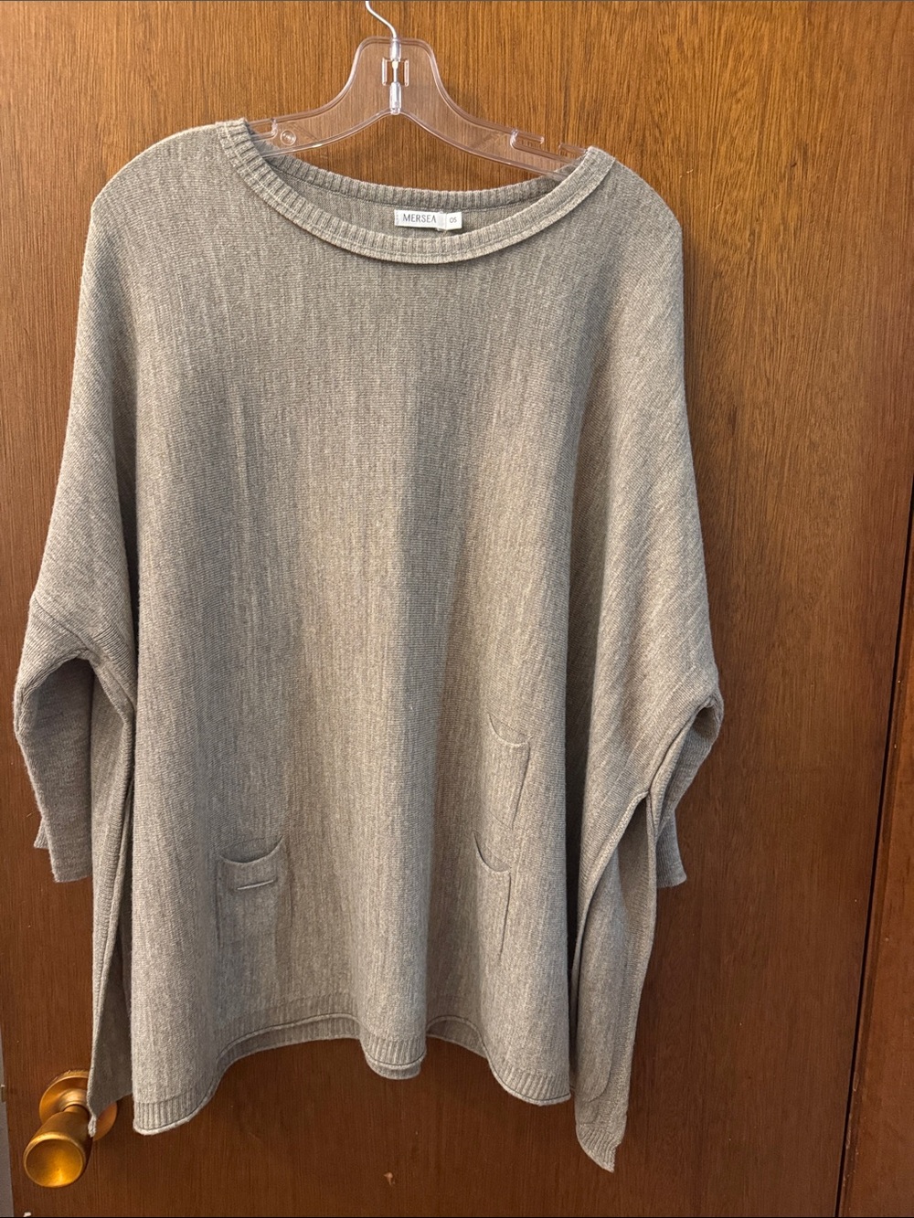 MERSEA Relaxed Crewneck Sweater in Light Taupe